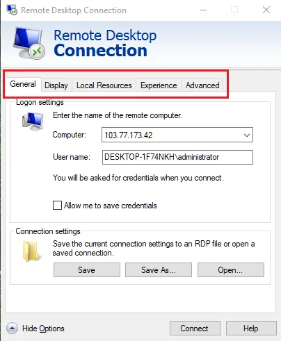 Remote Desktop Connection