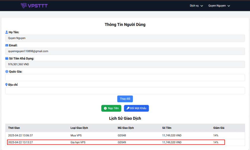 Hướng dẫn quản lý VPS