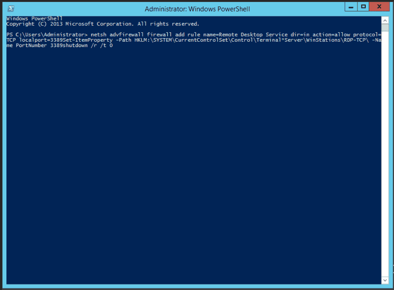 An internal error has occurred