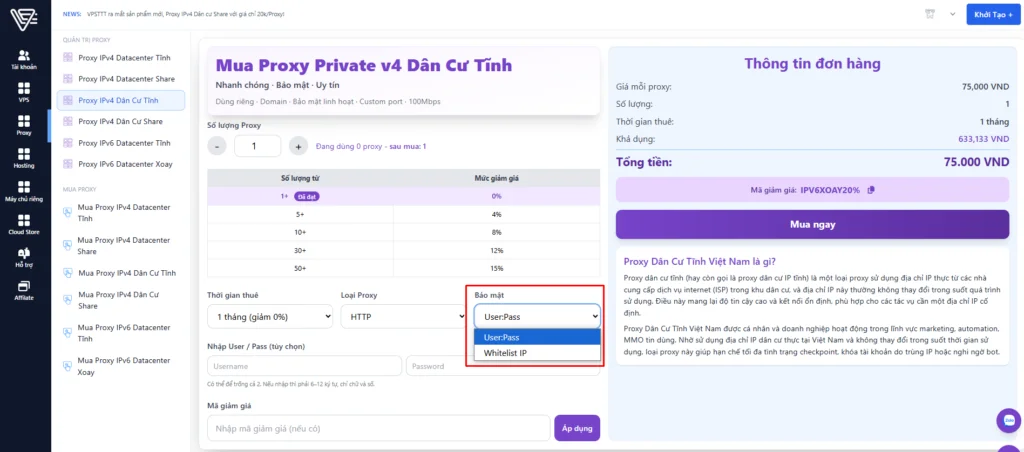 hướng dẫn mua proxy dân cư