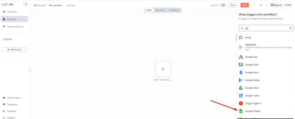 hướng dẫn tự động gửi mail bằng n8n