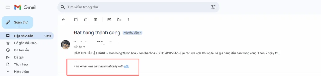 hướng dẫn tự động gửi mail bằng n8n