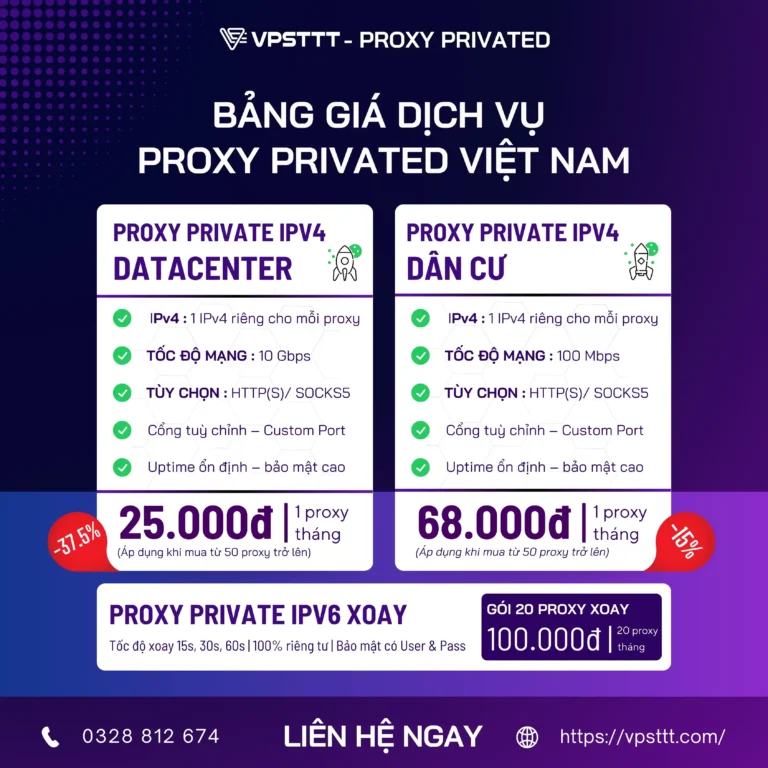 vpsttt ra mắt proxy dân cư tĩnh