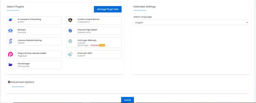 cài đặt WordPress tự động
