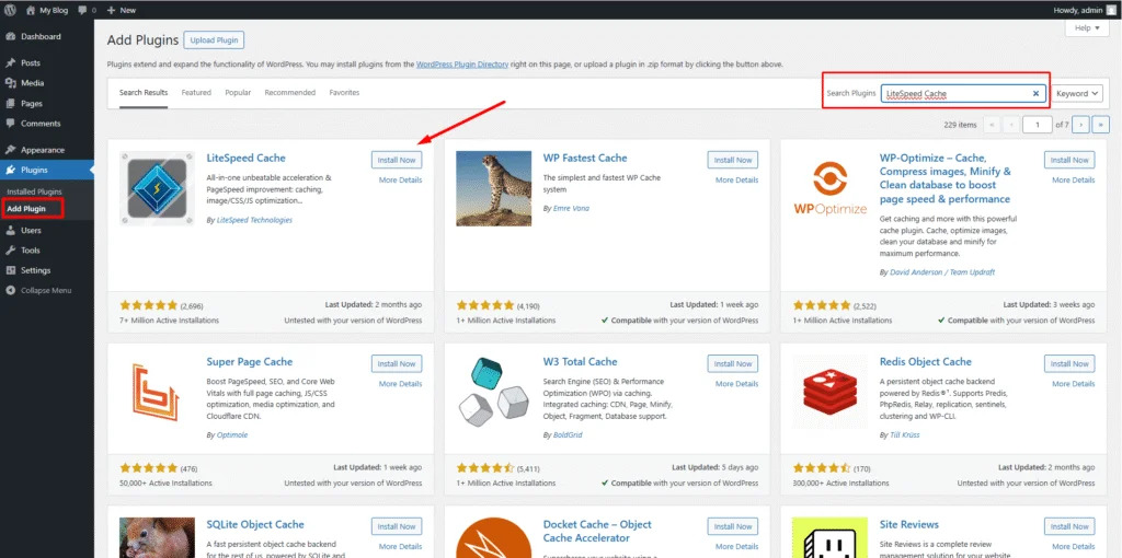plugin litespeed cache