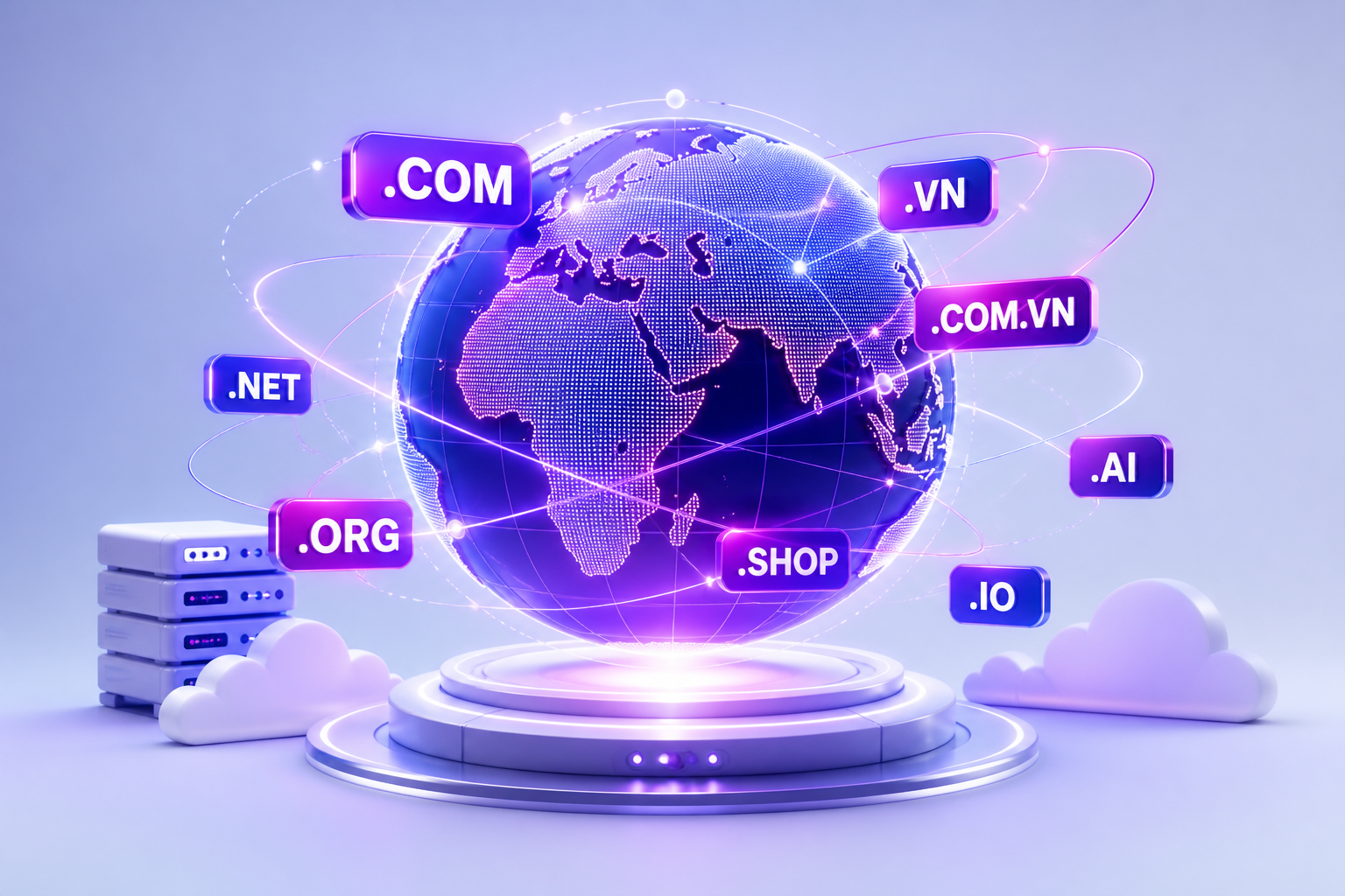 Bảng quản lý tên miền, DNS, SSL và các đuôi .COM .VN .NET .SHOP