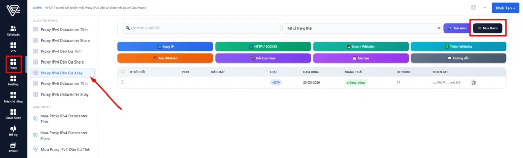Proxy ipv4 xoay