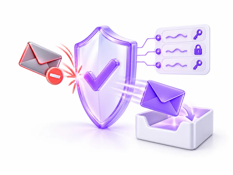 Lá chắn xác thực chặn thư giả mạo, thư thật đi vào hộp thư đến