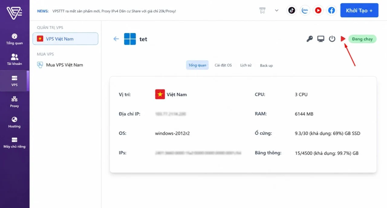 quản lý vps