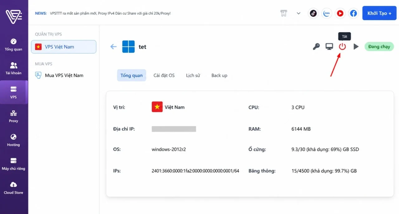 quản lý vps