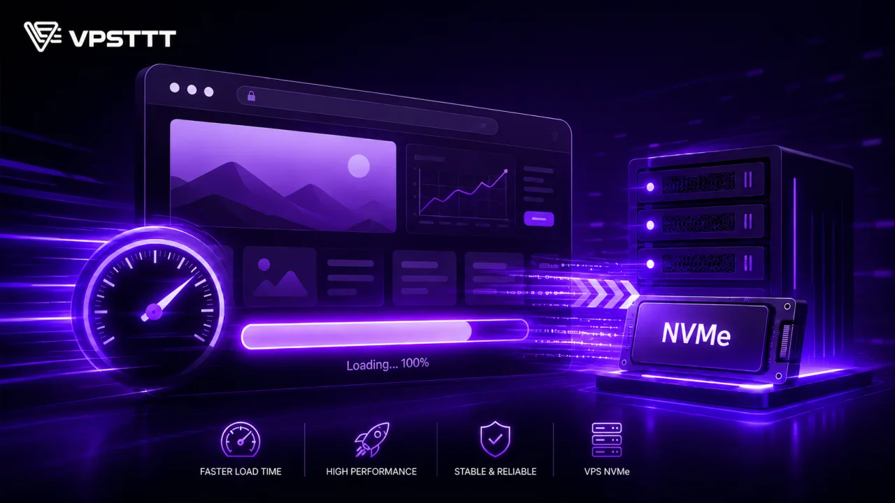 Website tải nhanh hơn sau khi chuyển sang VPS NVMe