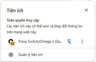 Hướng dẫn thiết lập proxy trên SwitchyOmega 3