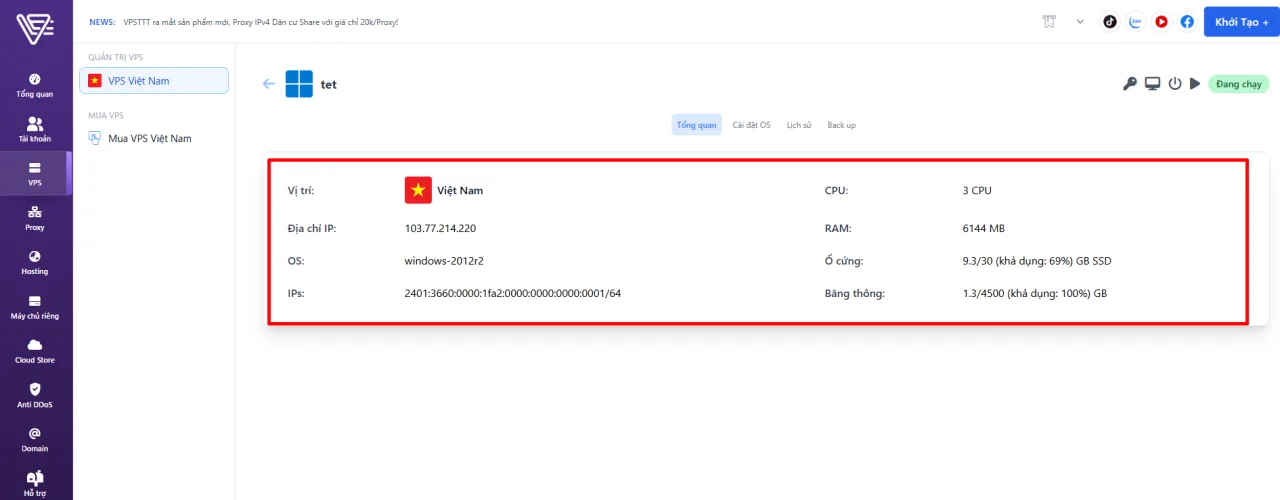 Cấu Hình VPS