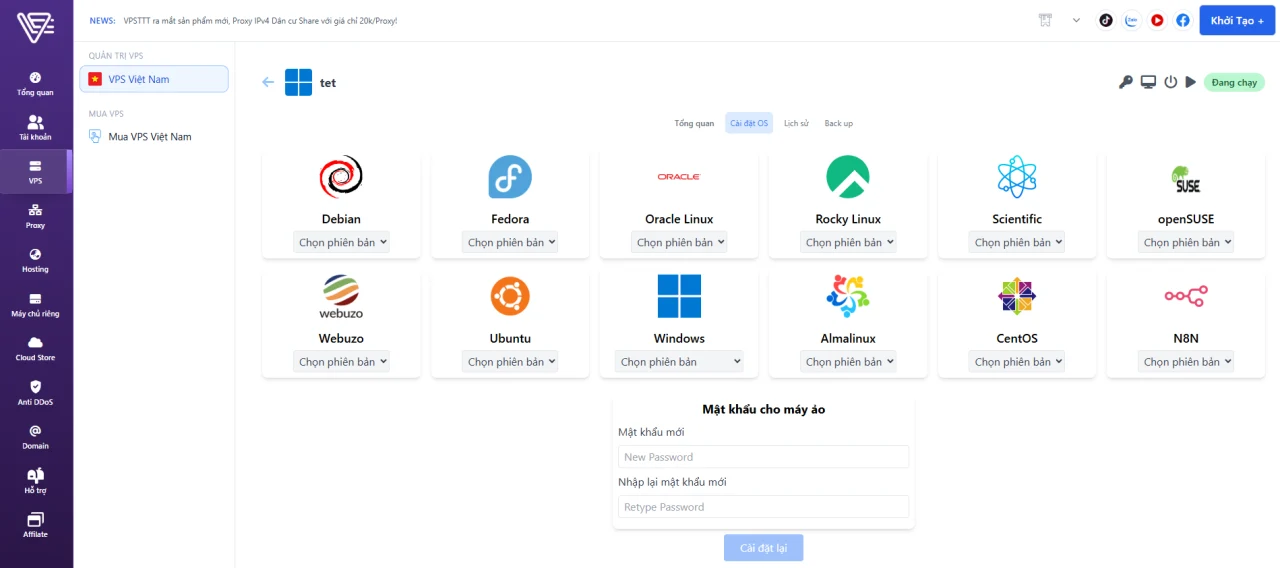 quản lý vps