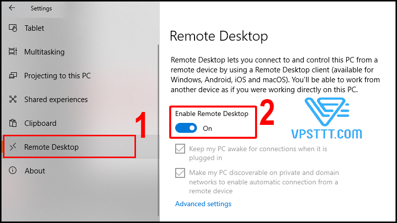 Read more about the article 2 cách bật Remote Desktop Connection