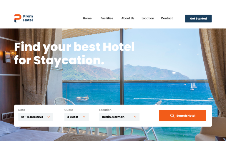 Orange and Navy Modern Hotel Website Desktop Prototype (1)