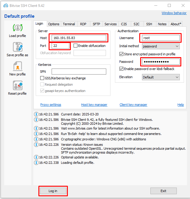 Bitvise SSH Client