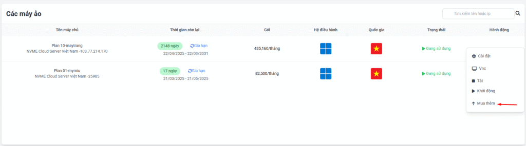 Quản lý VPS