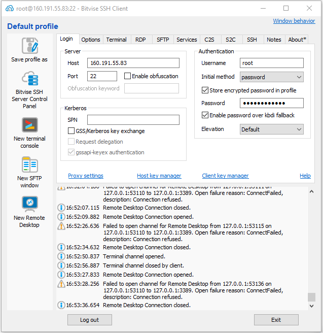 Bitvise SSH Client