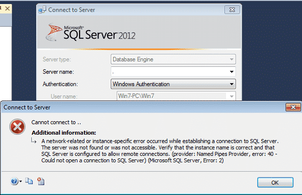 Cannot connect to SQL Server
