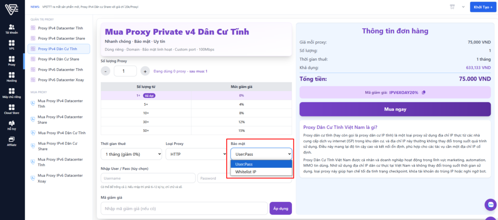 hướng dẫn mua proxy dân cư