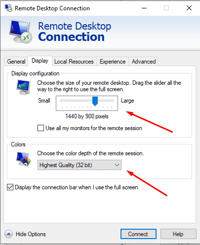 tối ưu remote desktop