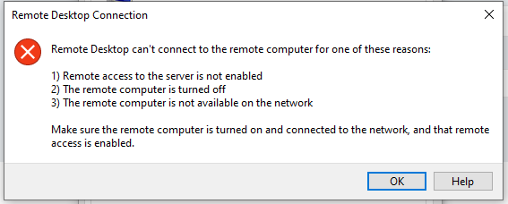 lỗi không vào được vps