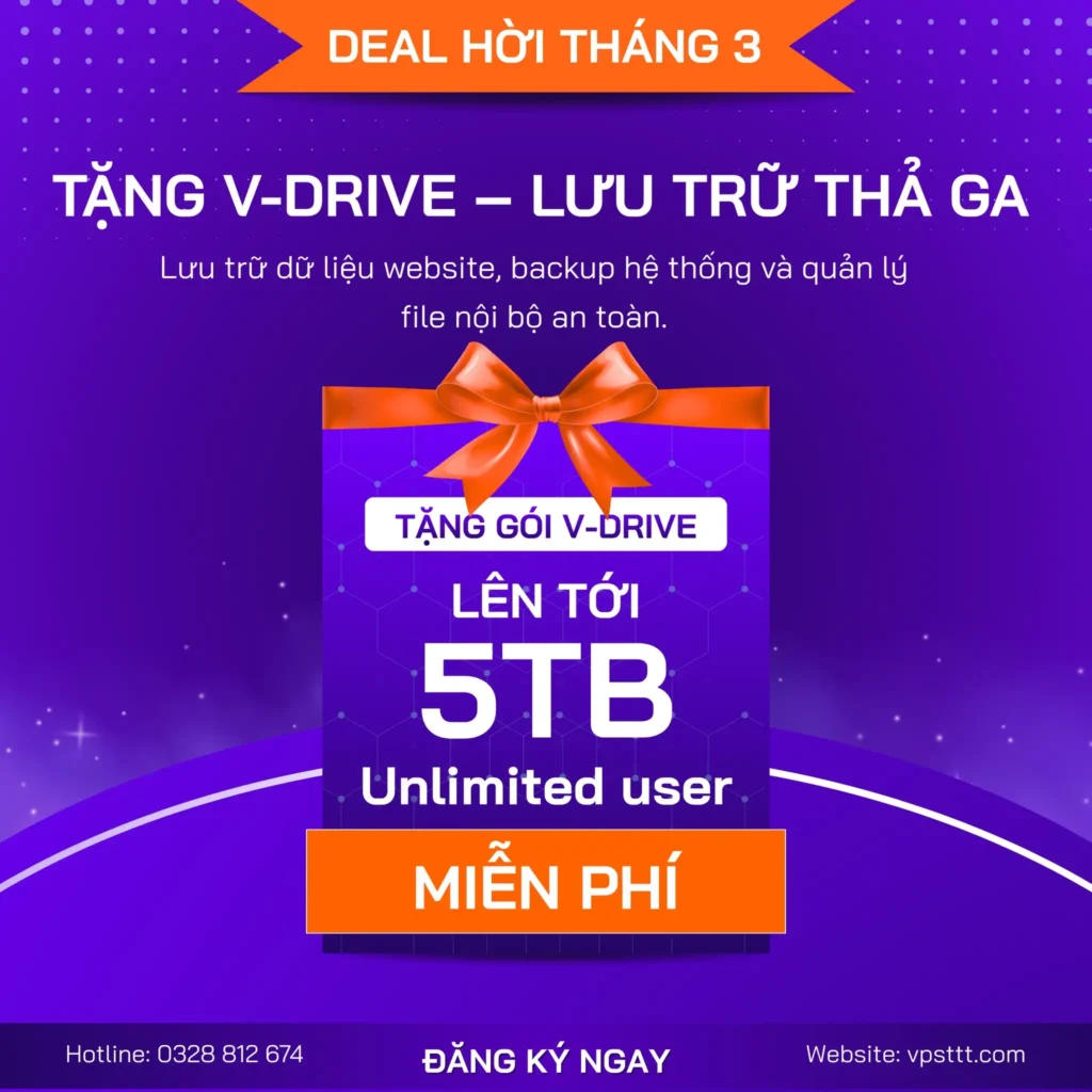 Deal Hời VPS/ Server Tháng 3 – Nhận Ngay Ưu Đãi Lớn Tại VPSTTT 2 VPS Server