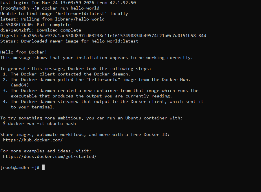 Hướng dẫn cài đặt Docker trên AlmaLinux 9 chi tiết 3 cài đặt Docker