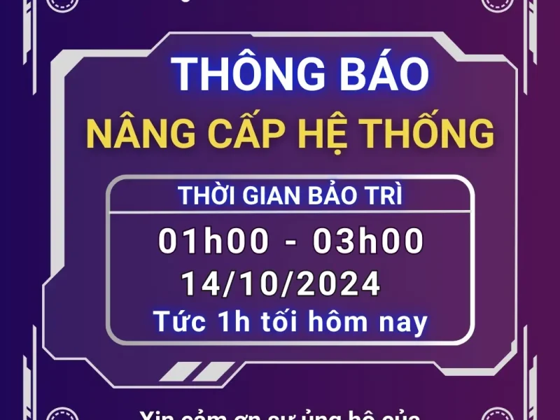 Thông báo bảo trì